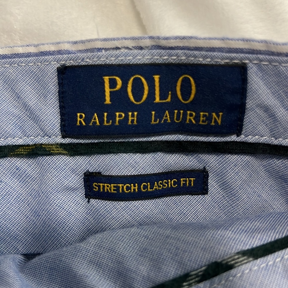 Polo Ralph Lauren Blue & White Stripe Seersucker Skull Embroidered Shorts 36 - Picture 6 of 7